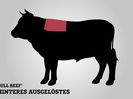 Hinteres Ausgelöstes vom Bull Beef